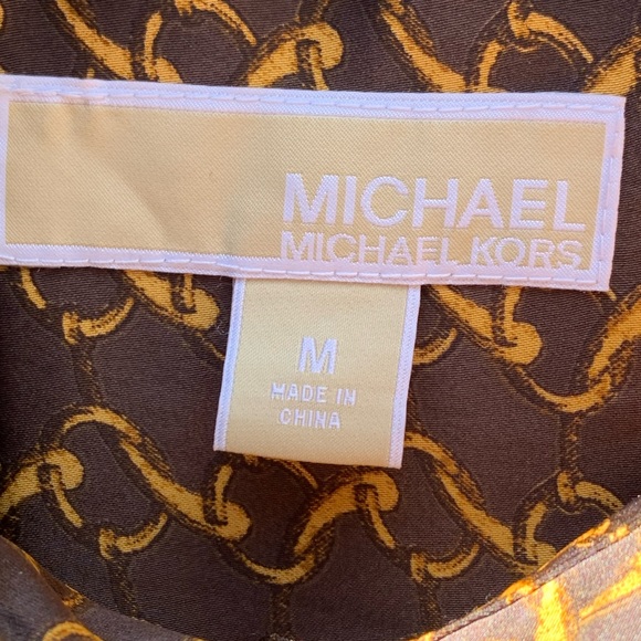 Michael Michael Kors Chain-Print Satin Blouse - Picture 5 of 5